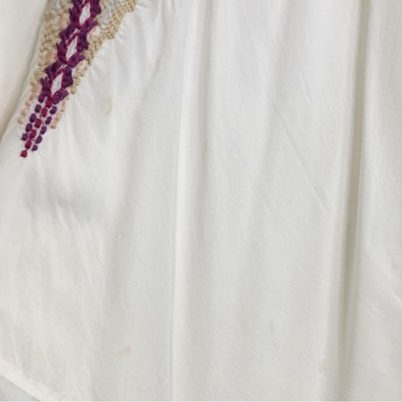 Johnnie Was Biya boHo embroidered tie front tunic top - Picture 6 of 15